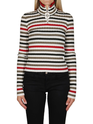 Jw Anderson Jwa Puller Striped Turtleneck Jumper