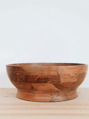 Oversized Acacia Wood Bowl