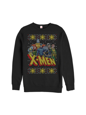 Men's Marvel Ugly Christmas X-men Group Sweatshirt