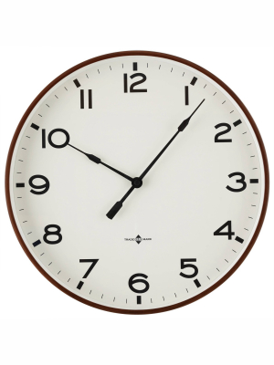 16" Thin Frame Wall Clock Red/brown - Threshold™