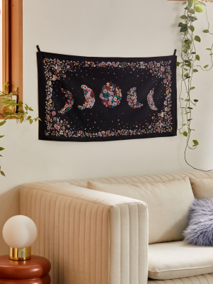 Lucija Floral Moon Phase Tapestry