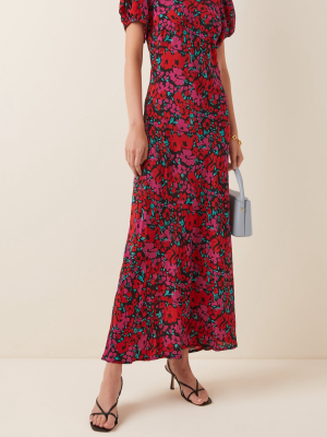 Reese Floral-print Silk Dress