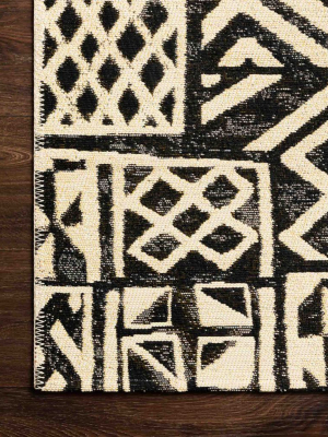 Mika Indoor/outdoor Rug In Ivory & Black By Loloi