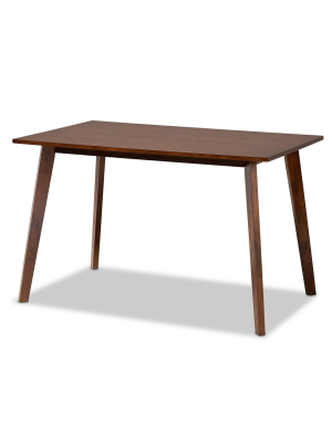 Britte Rectangular Wood Dining Table Walnut - Baxton Studio