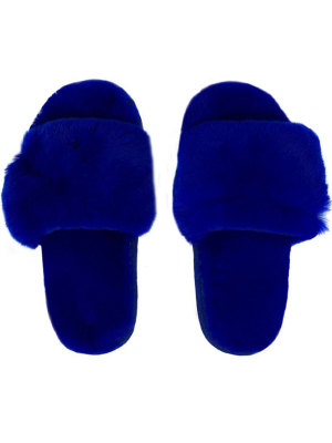 The Breezy Slippers In Cobalt