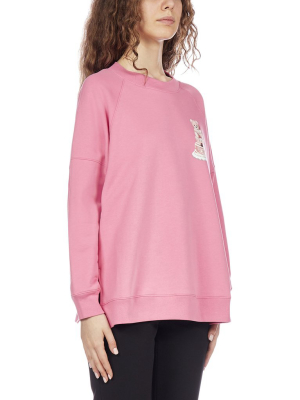 Moschino Cake Teddy Tulle Trim Sweatshirt