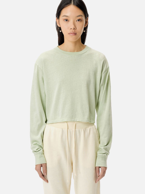 Jersey Ls Cropped Tee / Mint