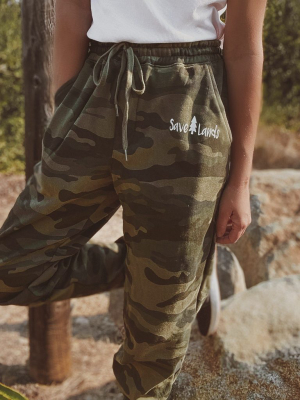 Green Camo Fleece Joggers