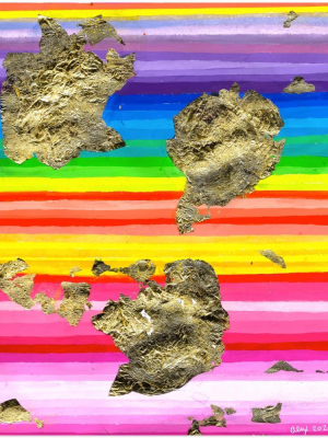 Gold Covered Rainbows Wall Art