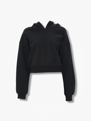 Fleece Drop-sleeve Hoodie