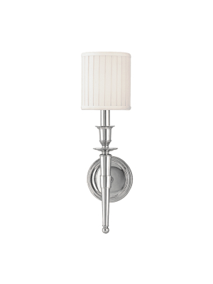 Abington 1 Light Wall Sconce Polished Nickel