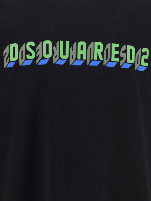 Dsquared2 Logo Print Round Neck T-shirt