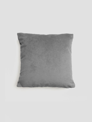 Pisa Velvet Cushion 43x43cm In Charcoal