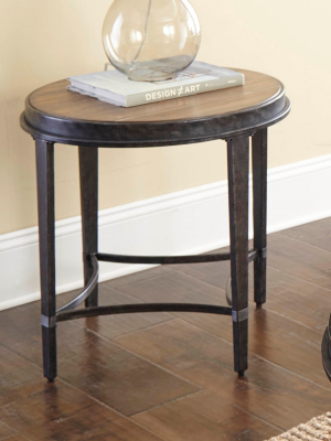 Gianna Round End Table Antique Tobacco - Steve Silver