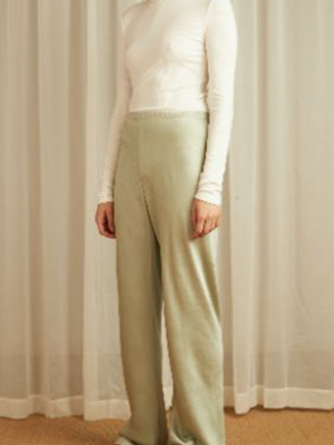 Crushed Satin Wide-leg Pants