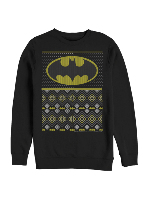 Men's Batman Ugly Christmas Logo Sweatshirt