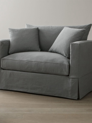 Willow Modern Slipcovered Twin Sleeper Sofa With Air Mattress