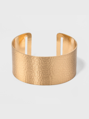 Open Cuff Hammered Metal Bracelet - Universal Thread™ Gold