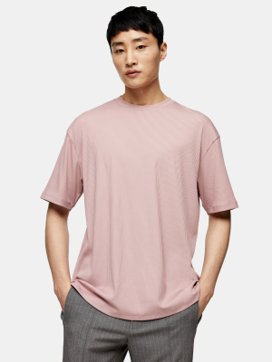 Pale Pink Ribbed T-shirt