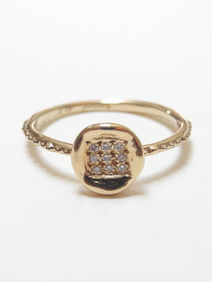 Diamond Button Ring