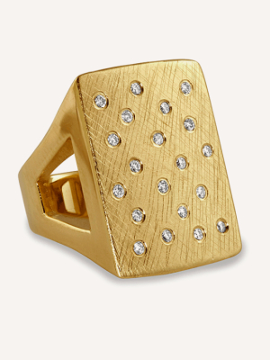 Julez Bryant 14k Gold No. 1 Block Ring