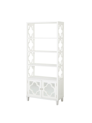 72" Lifestorey Broadway Bookshelf White - Lifestorey