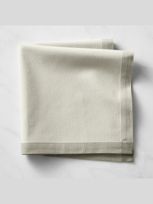 Classic Cotton Tonal Border Napkins, Set Of 4