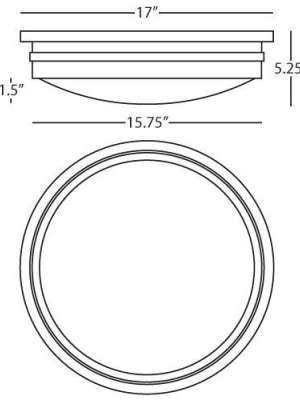 Roderick 17" Diameter Flush Mount In Various Finishes