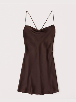 Cowlneck Slip Dress