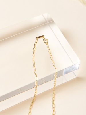 Machete Petite Oval Link Necklace In Gold