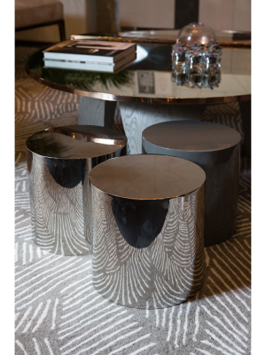 Kelly Hoppen Morgan Accent Table - Round & Stainless