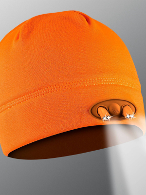 Powercap 4 Led Compression Fleece Cap - Blaze Orange