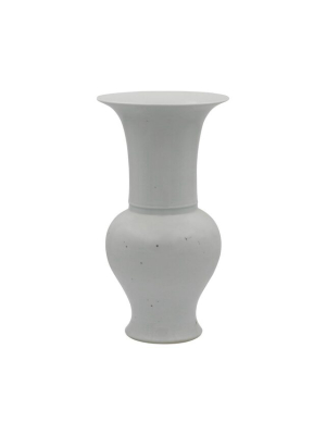 Busan White Baluster Vase