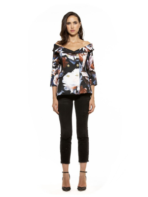 Karinna Off Shoulder Floral Jacket