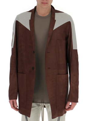 Rick Owens Lido Single Breasted Leather Jacket