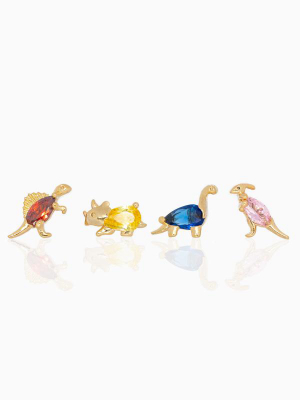 Dinosaur Dance Stud Set: Gold