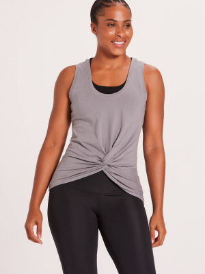 Knotted Tank Top - Cement