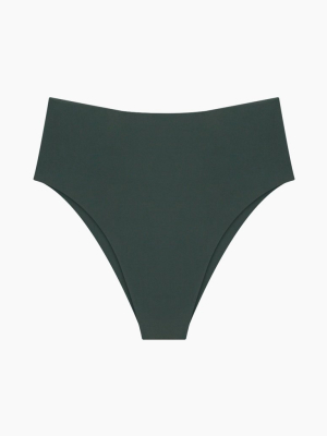 Waikui High Cut Extra Skimpy Bikini Bottom - Wakame Green