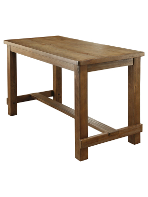 Eliza Rustic Counter Height Table Natural - Iohomes