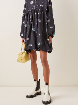 Switch Printed Collar Jersey Dress