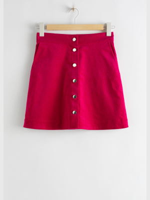 Corduroy Mini Skirt