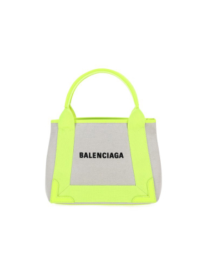 Balenciaga Logo Print Tote Bag