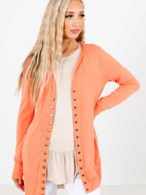 Snap Button Basic Cardigan