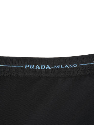 Prada Logo Band Slim-fit Trousers