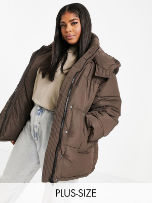 Sixth June Plus Oversized Puffer Jacket