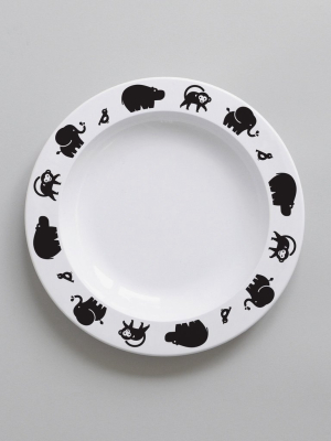 Black Wild Animal Plate