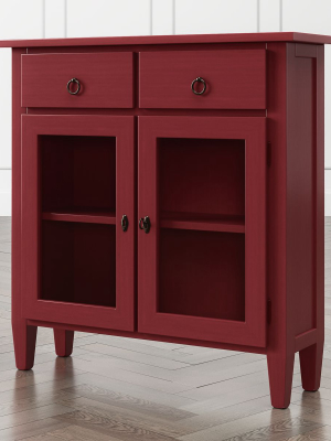 Stretto Red Entryway Cabinet