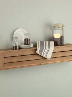 Rustic Wood Crate Floating Wall Mount Shelf Storage - Gallery Solutions