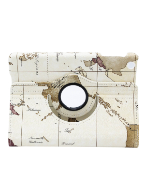 Ipm 360 Degree Rotary Stand Leather Case For Ipad Pro 9.7" - Vintage Map White