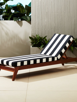 Filaki Lounger With Black And White Stripe Cushion